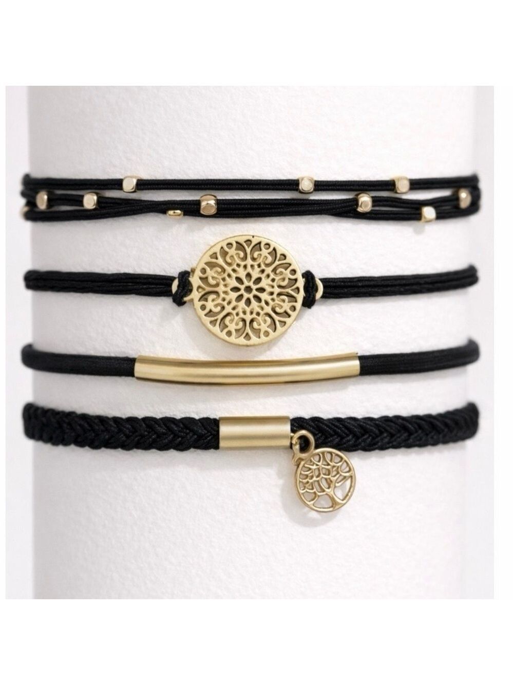 Bracelet/Hair Tie Set, 5 piece NEW - Picture 3 of 6